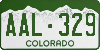 CO license plate AAL329
