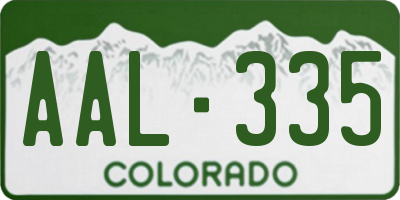 CO license plate AAL335
