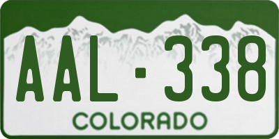 CO license plate AAL338