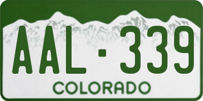 CO license plate AAL339