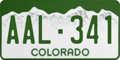 CO license plate AAL341
