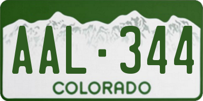 CO license plate AAL344