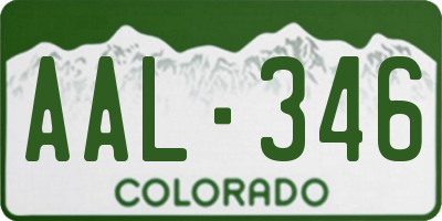 CO license plate AAL346