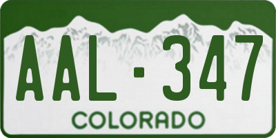 CO license plate AAL347