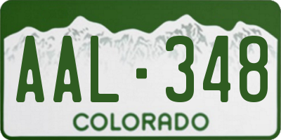 CO license plate AAL348