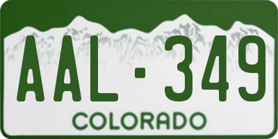 CO license plate AAL349