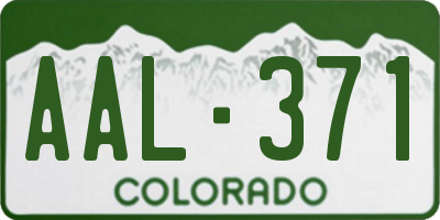 CO license plate AAL371