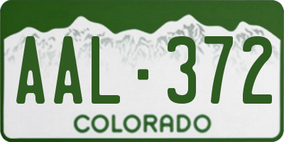 CO license plate AAL372