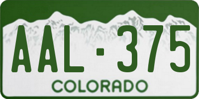 CO license plate AAL375