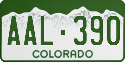 CO license plate AAL390