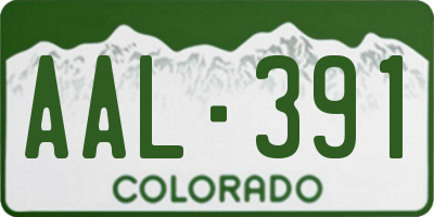 CO license plate AAL391