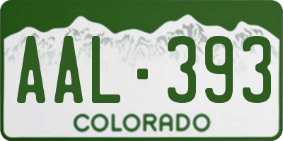 CO license plate AAL393