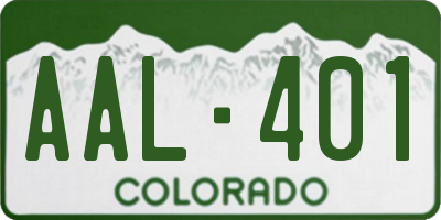CO license plate AAL401