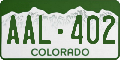 CO license plate AAL402
