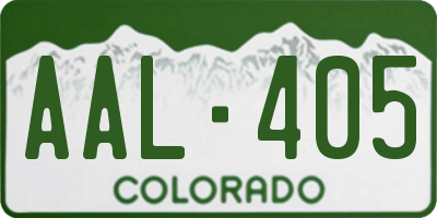 CO license plate AAL405