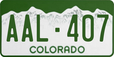 CO license plate AAL407