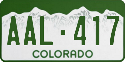 CO license plate AAL417