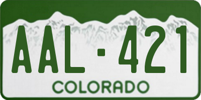 CO license plate AAL421