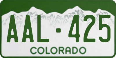 CO license plate AAL425