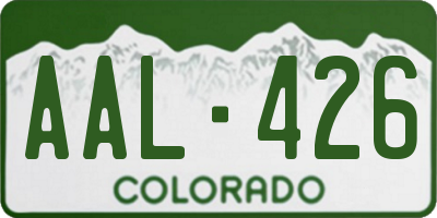 CO license plate AAL426