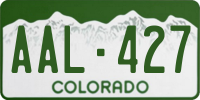 CO license plate AAL427