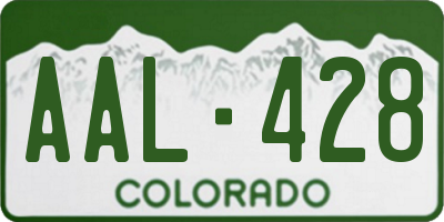 CO license plate AAL428
