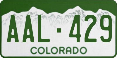 CO license plate AAL429