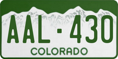 CO license plate AAL430