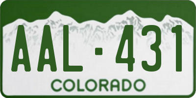 CO license plate AAL431
