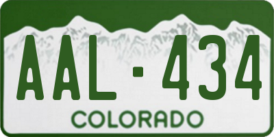 CO license plate AAL434