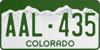 CO license plate AAL435