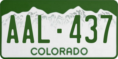CO license plate AAL437