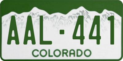 CO license plate AAL441