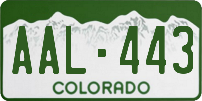 CO license plate AAL443