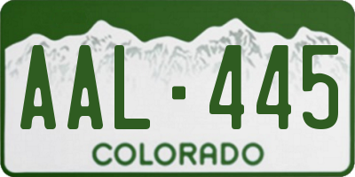 CO license plate AAL445