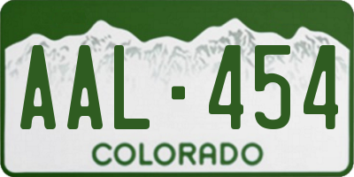 CO license plate AAL454