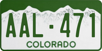 CO license plate AAL471