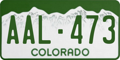 CO license plate AAL473
