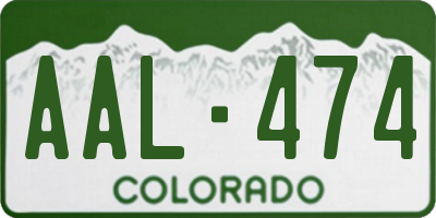 CO license plate AAL474