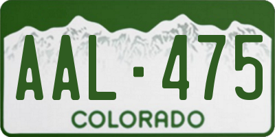 CO license plate AAL475