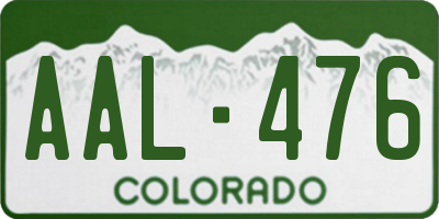 CO license plate AAL476