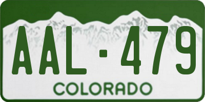 CO license plate AAL479