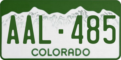 CO license plate AAL485