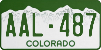 CO license plate AAL487