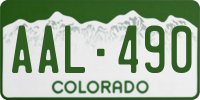 CO license plate AAL490
