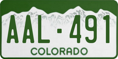CO license plate AAL491