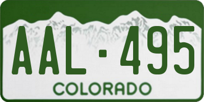 CO license plate AAL495