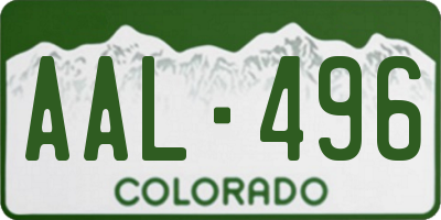 CO license plate AAL496