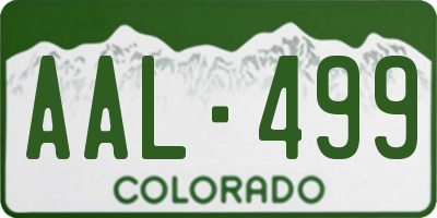 CO license plate AAL499
