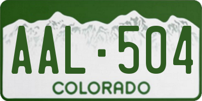CO license plate AAL504